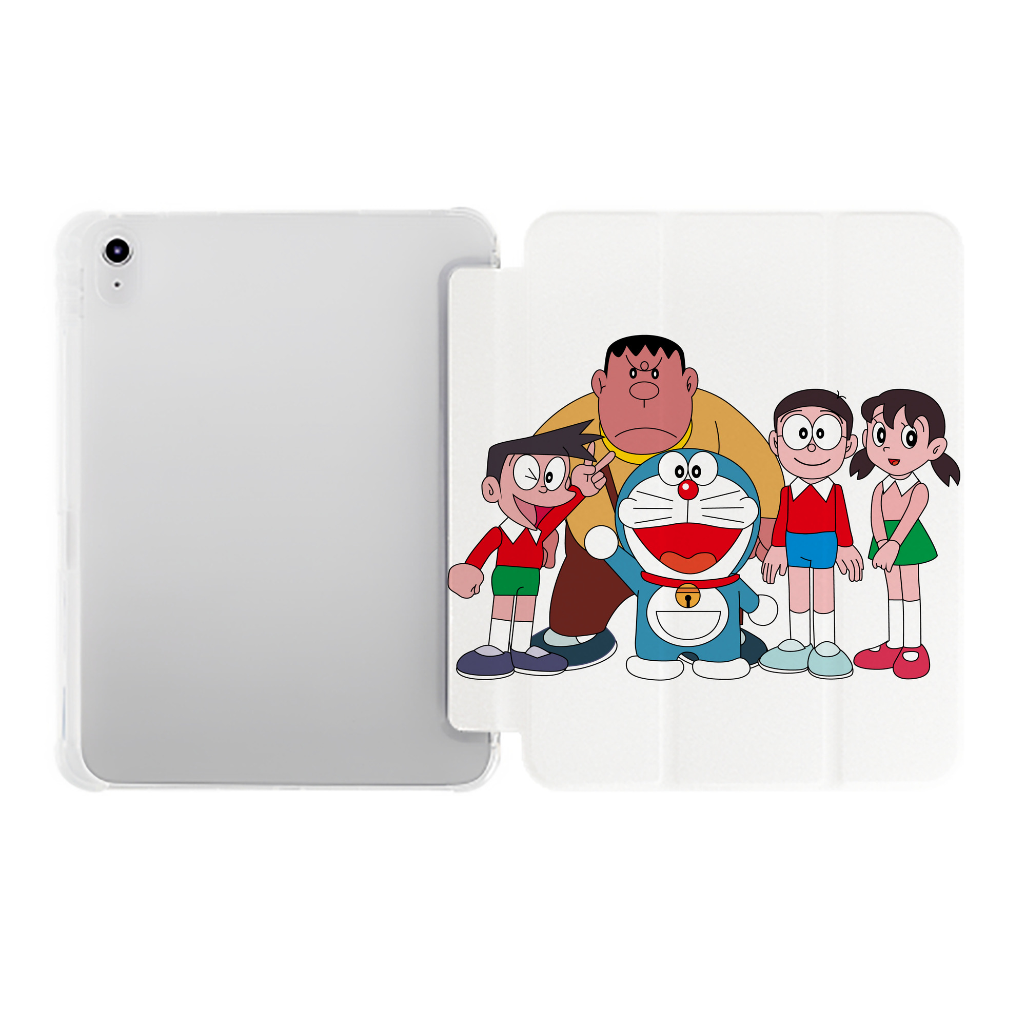 （画像用） ドラえもん 骨川 スネ夫 Doraemon Honekawa Suneo IPad ケース ペン収納付き 三つ折りスタンド PUレザー×シリコン 対応機種9.5/10.5/10.9インチ